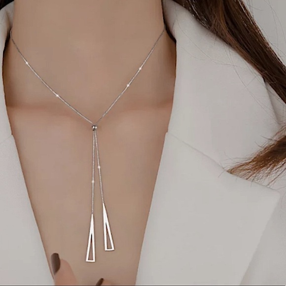 Sterling Silver Geometric Choker - Picture 2 of 7